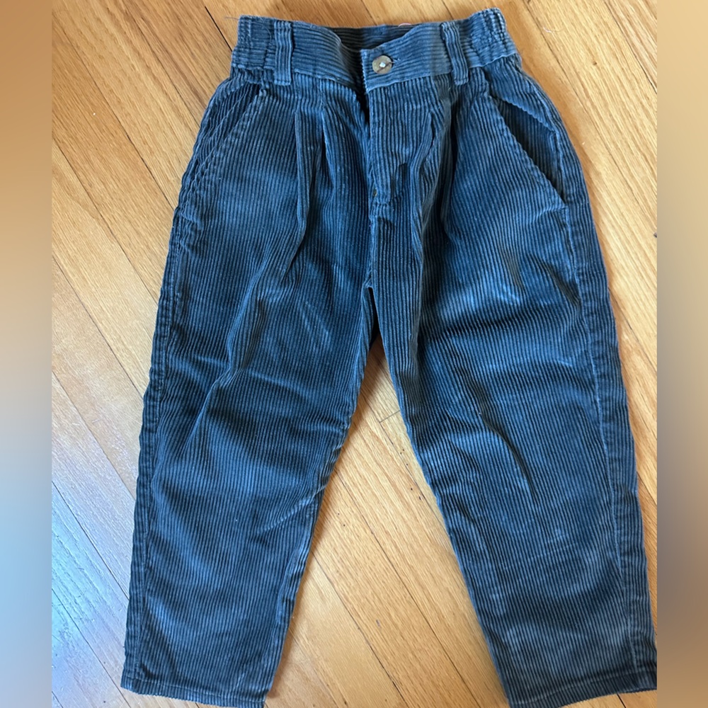VINTAGE osh kosh corduroy pants size 4 paper tag dark gray